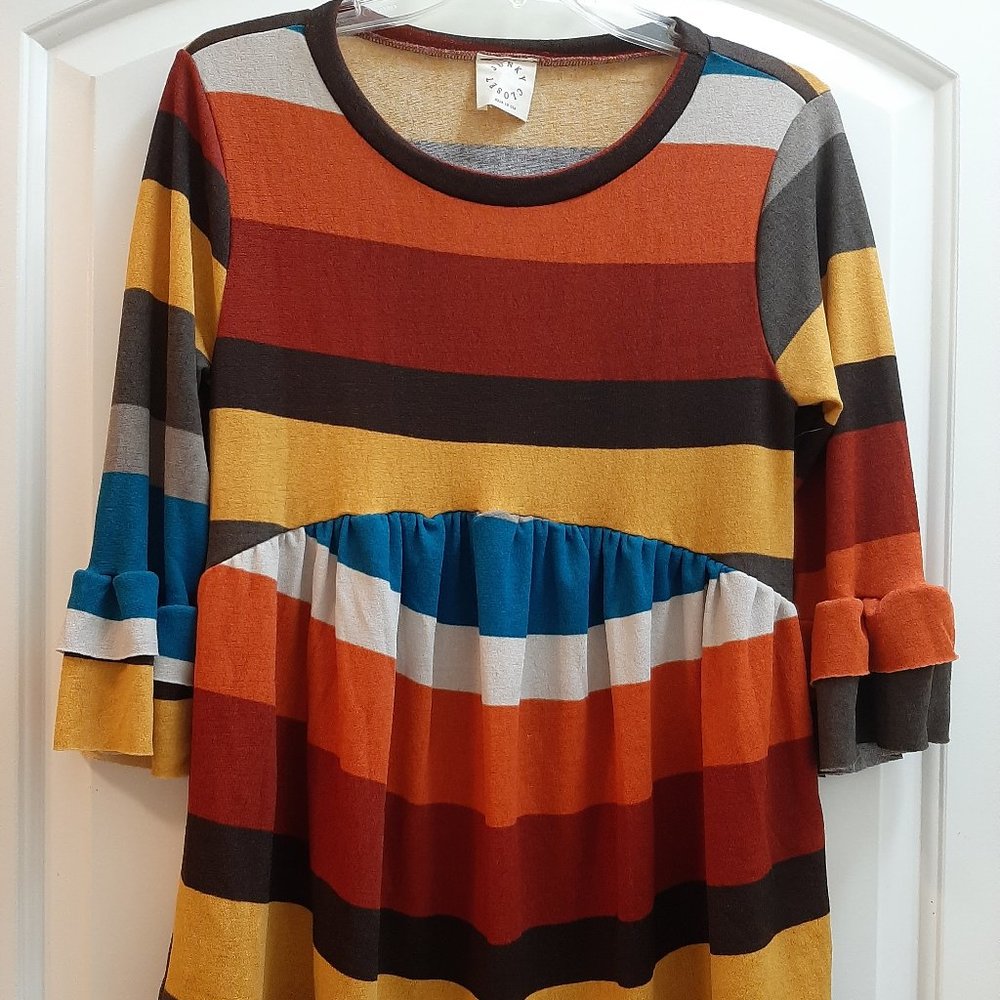 NEW Size S babydoll style top with stripes